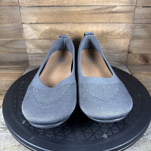 FitFlop Women’s Size 9 Allegro Gray Knit Ballet Casual Comfort Flats - Picture 2 of 10